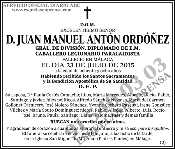 Juan Manuel Antón Ordónez